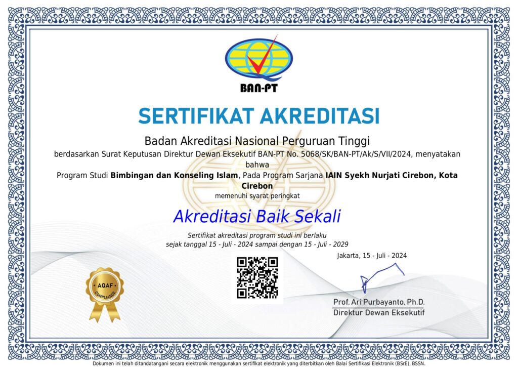 Sertifikat Akreditasi Jurusan BKI Tahun 2024