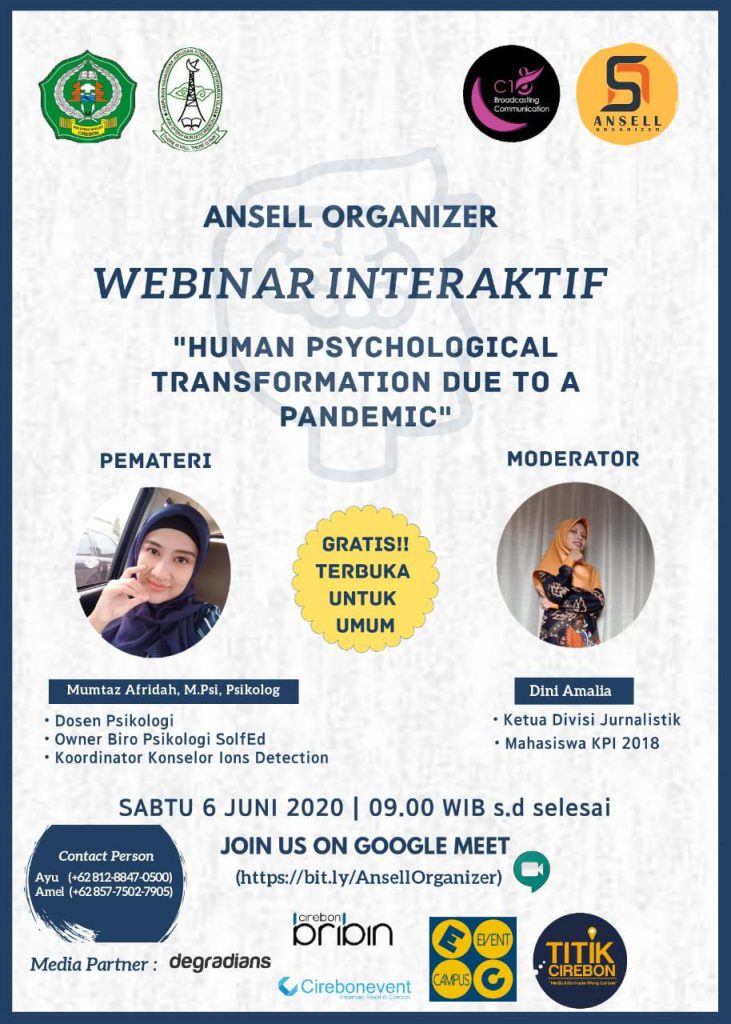 Webminar Interaktif "Human Psychological Transformation Due To A Pandemic"