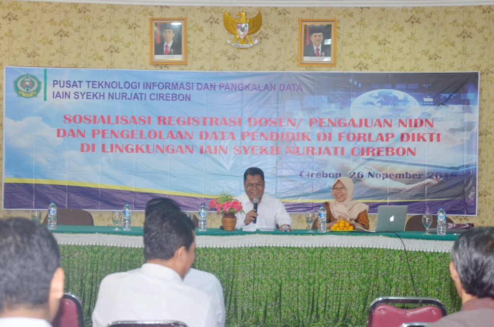 Pelaksanaan Sosialisasi Registrasi Dosen/Pengajuan NIDN dan Data Pendidik di Forlap DIKTI  di Lingkungan IAIN Syekh Nurjati Cirebon